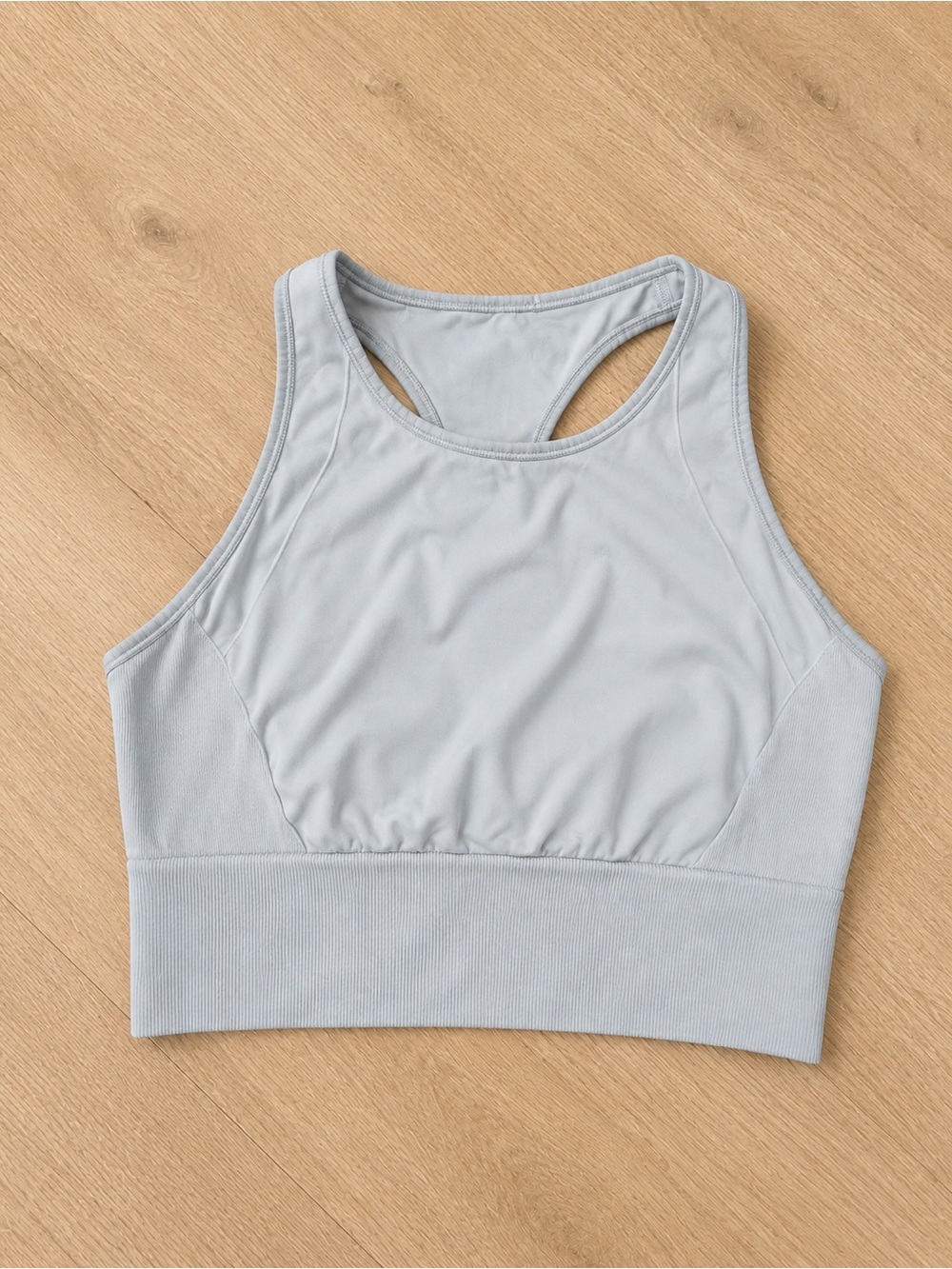 Lululemon Ebb to Train Sports Bra, Size 10, Light Blue/Grey